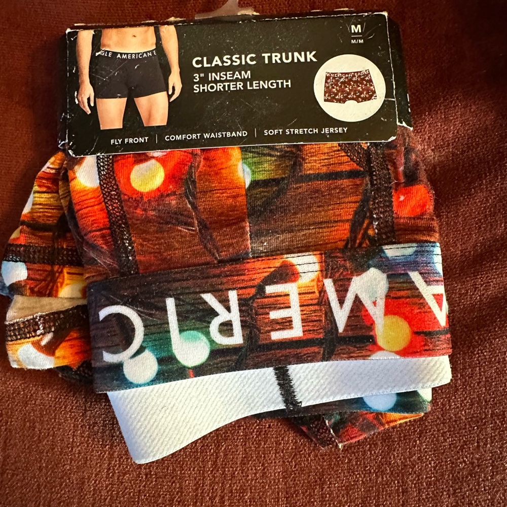 American Eagle Mens Holiday Lights Underwear Boxer Briefs